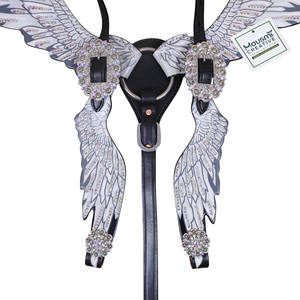 Angelwings en cuir de qualité supérieure Western Tack Set Horse Western Bridle and Breastplate Horse Tack Set Custom Manufacturer Supplier - Product Image 3