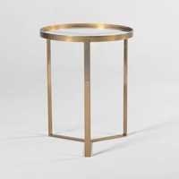 Table basse ronde contemporaine en or avec un design côtelé élégant, table centrale moderne en marbre pour la maison, le bureau ou la décoration d'hôtel
