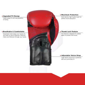 Prix d'usine, prix de gros, logo personnalisé, gants de boxe en cuir - durables, respirants et légers, évacuant l'humidité - Product Image 5