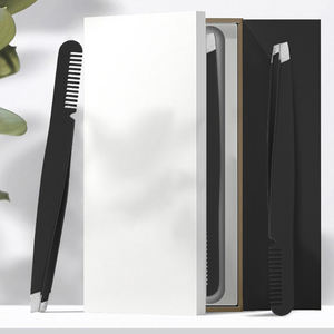 Latest High Quality Custom <b>Beauty</b> <b>Tools</b> Slanted Tip Stainless Steel Eyebrow Tweezers Comb Eco-Friendly Durable Fashion Modern - Product Image 6