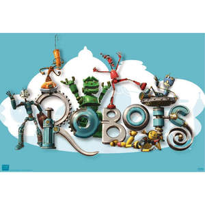 Modern Style Robots <b>Poster</b> Birthday Occasion Made of Paper - Product Image 1
