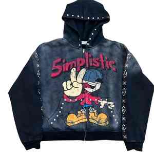 Sudadera con capucha para hombre DTF estampado 100% algodón personalizado jersey de gran tamaño sudadera de lana a granel al por mayor moda streetwear compradores - Product Image 1