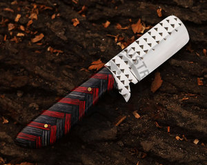Couteau de boucher artisanal en acier à haute teneur en carbone avec étui, lame fixe, couteau de cowboy EDC pour le dépecage, camping, chasse, bricolage, OEM - Product Image 6