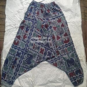 Pantalones Harem de Algodón Estampado Casual para Mujer, Transpirables, con Cierre de Cordón, Diseño Indio, Pijamas Cómodos de Verano - Product Image 1