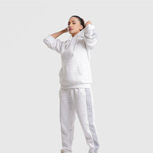 Conjunto de Pantalón de Pierna Ancha y Sudadera con Capucha Ligera, Transpirable y Casual para Mujer, de Spandex/Poliéster, Personalizado 2025 - Product Image 1