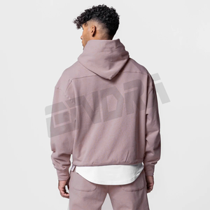 Conjunto de chándal con capucha de 2 uds para hombre, sudadera de gimnasio de alta calidad y pantalones de Jogger con bolsillo con cremallera, ropa deportiva elegante, aspecto callejero - Product Image 3