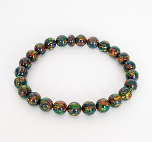 สร้อยข้อมือลูกปัดโอปอลสีดำธรรมชาติเปล่งประกายเปล่งประกายเปล่งประกายเปล่งประกายเหมาะสำหรับเครื่องประดับหรูหราและการสร้างสรรค์โดยนักออกแบบ - Product Image 1