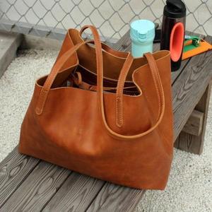 Bolsos de Mano de Cuero Genuino para Mujer, Gran Capacidad, Suaves, Duraderos, con Cierre, Ligeros, Ecológicos, Precio Bajo, Venta Caliente - Product Image 3