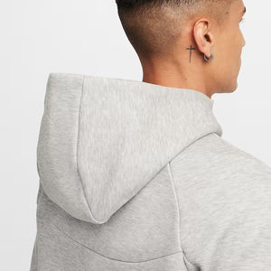 Veste à capuche Windrunner unisexe à fermeture éclair complète 100% coton polaire léger coupe-vent sweat broderie poche manche utilitaire - Product Image 4