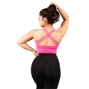 สปอร์ตบราบราสำหรับผู้หญิงบราออกกำลังกายด้านบนแบบปิดด้านหน้ามีซิปด้านหลังตาข่ายให้ผลกระทบสูง - Product Image 5