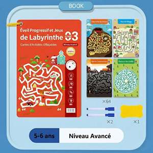 สมุดโน้ตปริศนาเขาวงกตสำหรับการศึกษาปฐมวัยแบบใช้ซ้ำได้ - Product Image 4