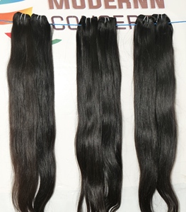 100% vente en gros droite aucun enchevêtrement brut non traité indien Super Double dessiné vierge Extensions de cheveux humains - Product Image 2
