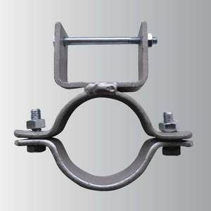 2 staffe con profilo a U per pali da 60 mm per montaggio pali - Product Image 1
