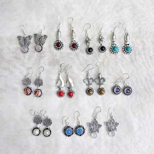 ต่างหู925เงินสเตอร์ลิงแบบห้อยอัญมณีหลายเม็ดแบบธรรมชาติดีไซน์แบบบาฮามาส - Product Image 1