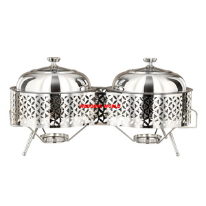 Cazuelas de metal de forma redonda de acero inoxidable, utensilios de cocina de alta calidad hechos a mano con estilo, nuevas cazuelas de metal al por mayor - Product Image 3