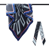 Juego de Pañuelos de Seda con Logotipo Personalizado, Cuadrado y Tipo Bandeau, Impresión Digital, 100% Seda, Proveedor Mayorista