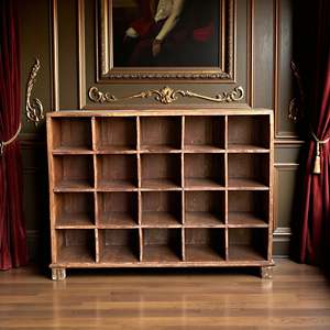 Étagère à livres en bois traditionnelle, étagère à livres vintage, élégance artisanale, salon, décoration à assortir - MOQ 1 conteneur uniquement - Product Image 1