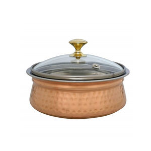 Top Quality Metal Customized Design Shape and Size <b>Indian</b> Handcrafted Serving <b>Pot</b> Modern Luxury Style Serving <b>Pot</b> - Product Image 1