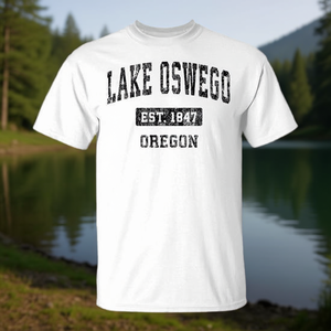 T-shirt premium vintage sportiva di Lake Oswego Oregon, T-shirt promozionale vintage sportiva - Product Image 3