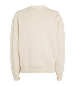 เสื้อสเวตเตอร์คอกลมสำหรับทุกเพศเสื้อสเวตเตอร์คอกลมแขนยาวแบบสวมหัวผ้าฟลีซนุ่มซับในลำลองทรงหลวมเสื้อผ้าสีพื้นสำหรับฤดูหนาว - Product Image 1