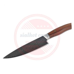 Couteau de chef professionnel en acier inoxydable fait main, damas, avec manche en bois |   Couteau de chef pour un usage quotidien en cuisine - Product Image 2