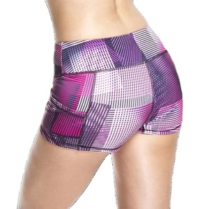 Wholesale High Quality Breathable Skinny Fit Booty Shorts for Women Elastic Waist Button Detail Custom <b>Pattern</b> Cotton 2027 - Product Image 2