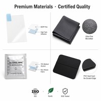 Autocollant anti-poussière multifonction en PVC personnalisé, chiffon anti-poussière, sac à alcool, grattoir, tablette, film de protection pour écran de téléphone portable, shopping