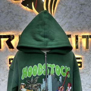 Diseño personalizado corte perfecto más demandado cremallera Sudadera con capucha Puff impreso sólido 100% algodón sudaderas con capucha unisex respetuoso con el medio ambiente - Product Image 2