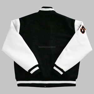 Venta al por mayor personalizado de las mujeres Varsity chaquetas de lana cuerpo de cuero mangas de interior al aire libre de béisbol parches Letterman Varsity chaqueta - Product Image 4