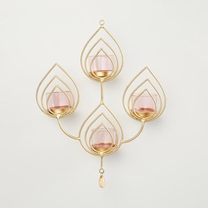Trendy <b>Brass</b> Metal T-Light Holders Gold Plated Stylish Metal Candle Holders & <b>Lanterns</b> with Unique Candle Jars - Product Image 3