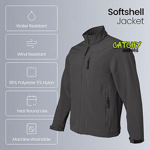 Chaqueta Softshell hecha a medida al por mayor, tela ligera y duradera a prueba de viento e impermeable para uso en exteriores - Product Image 6