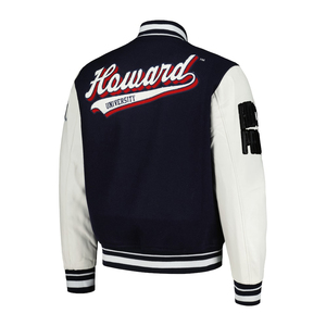 Fabricant OEM Veste universitaire Letterman de baseball personnalisée de haute qualité pour hommes Manches en cuir brodées en chenille d'hiver - Product Image 3