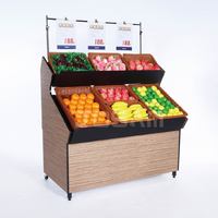 1220*660*510Mm Supermarktrek Metallic Fruitstandaard Displayrek Supermarktschappen