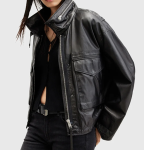 แจ็กเก็ตหนังสำหรับผู้หญิงแท้2025ระบายอากาศได้ดี - Product Image 4