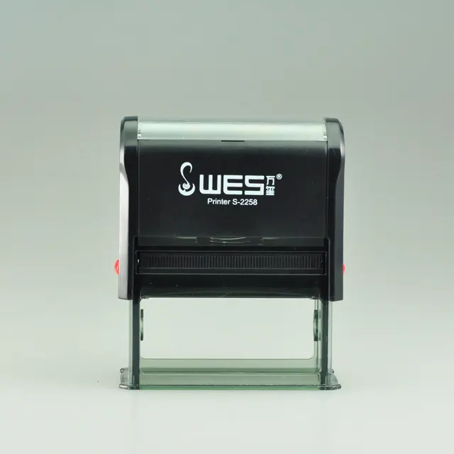 WES S-2258 sello personalizado sello almohadillas de tinta sello personalizado auto-entintado sello