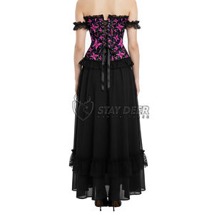 Corset gothique sombre à porter sur le buste pour femmes, vêtements de soirée, fournisseur en gros, OEM/DOM - Product Image 3