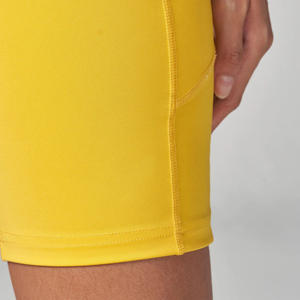 Lightweight 4 Way Stretch Fabric 83% Recycled Polyester & 17% Spandex Body Fit Yellow Essential 7 Inches <b>Cycling</b> <b>Short</b> - Product Image 6
