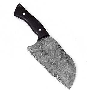 2023เหล็กดามัสกัสเซอร์เชฟมีดโกนแบบเซอร์เบียปลอกหนังคาร์บอนด้ามจับไม้สำหรับใช้ในครัว - Product Image 4