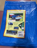 Bâche en PE sur mesure, imperméable, durable, pour extérieur, avec bords renforcés et œillets métalliques