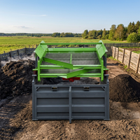 Criblage vibrant de ferme d'écran de trommel mobile d'usine de la Chine avec la trémie de brosse pour diverses industries