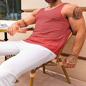 Hot Summer Casual <b>Tank</b> <b>Top</b> for <b>Men</b> and Women 100% Cotton High Quality with Button Decoration Plain <b>White</b> Color - Product Image 6