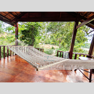 Hamaca Bohemia hecha a mano al por mayor de macramé JNC para uso en jardín y balcón - Product Image 1