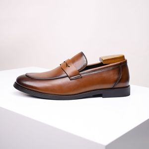 Mocasines informales de cuero negro para hombre, mocasines sin cordones, zapatos para conducir, calzado diario ligero, suave y cómodo para hombre - Product Image 6