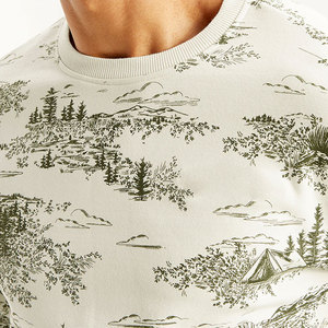 Vente en gros d'usine prix bon marché tenue décontracté nouveau design col rond imprimé sweat respirant hommes sweats fabriqués au Pakistan - Product Image 5