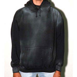 Pull-over personnalisé en coton épais sans ficelle Vintage Wash Distressed Hoodie pour hommes French Terry Blank Acid Washed Heavyweight Hoodie - Product Image 6