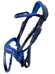 BRIDLE HANOVERIAN CUERO NEGRO-BORDE AZUL - Product Image 5