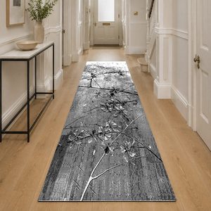 <b>RUGS</b> DEPOT LXDP-0311 Wholesale <b>Charcoal</b> <b>Grey</b> Ethnic Kilim Digital Printed Machine Washable Chenille Area <b>Rug</b> Non Slip - Product Image 5