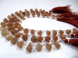 ลูกปัดพลอยมูนสโตนธรรมชาติทรงหยดน้ำขนาด6X10มม. ถึง9x15มม. ขายต่อเส้นยาว8นิ้ว - Product Image 3