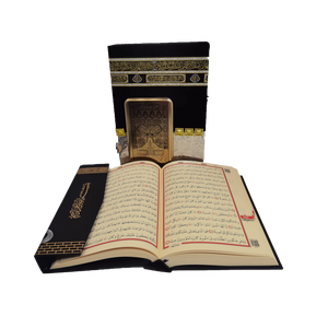 Modèle de la Kaaba en argent 191T, taille Coran-Hafiz, orné de pierres, télécommande, application contrôlée, connectivité USB, fonctionnalités FM, matériau plastique - Product Image 3