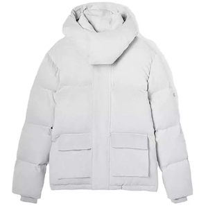 Veste matelassée à capuche imperméable en toile noire de haute qualité personnalisée pour hommes, hiver - Product Image 6
